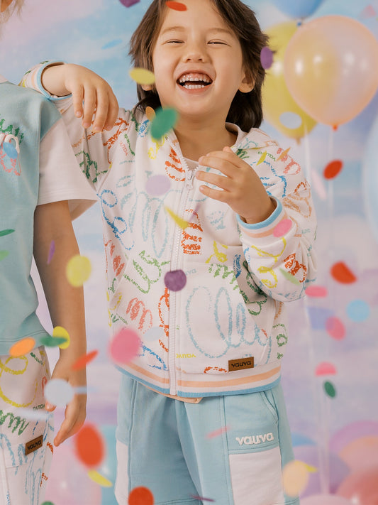 Kids Allover Zipped Hoodie