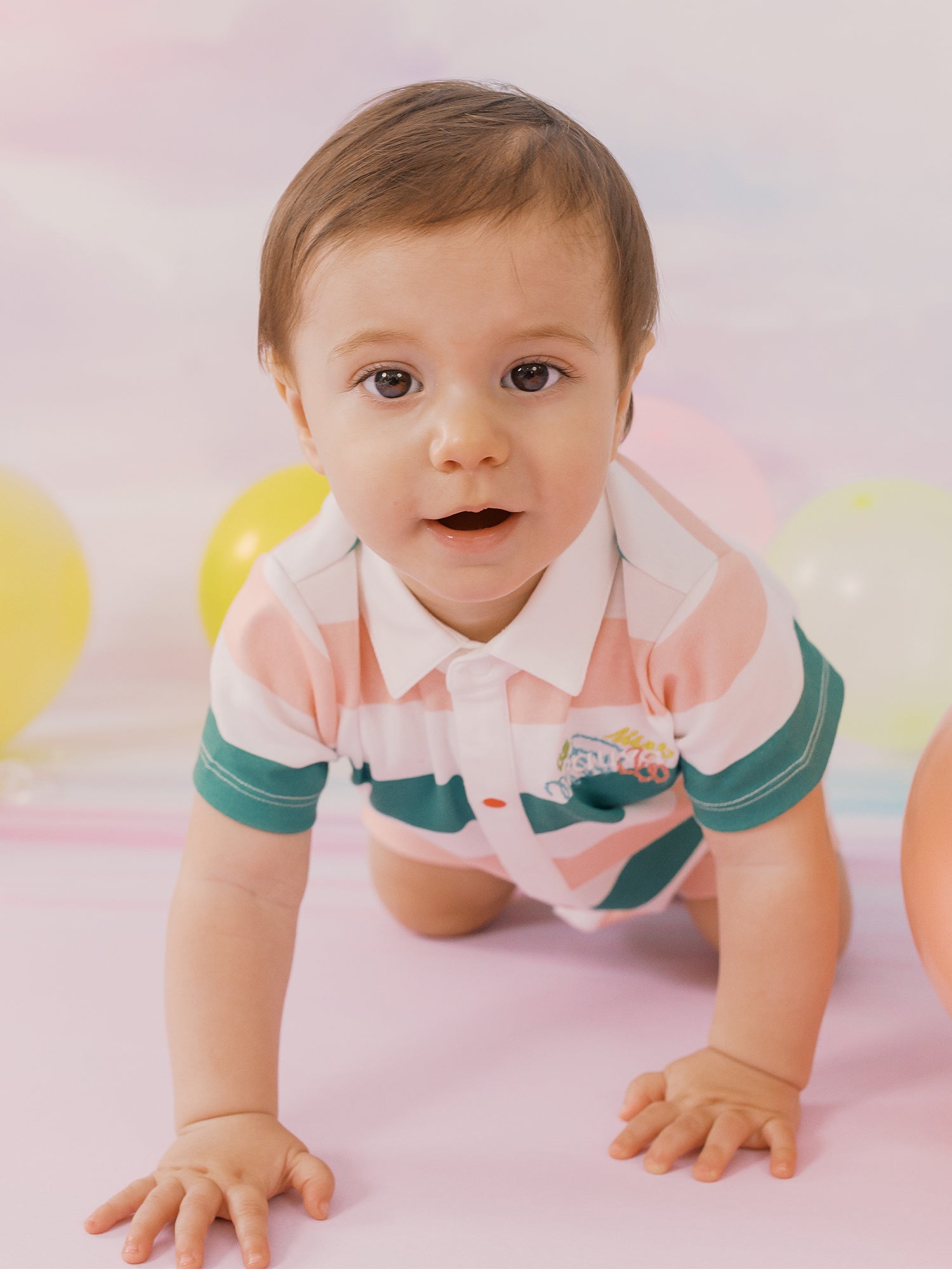 Baby's Stripy Shortie Romper