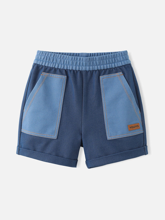 Kids Jersey Denim Rolled Hem Shorts
