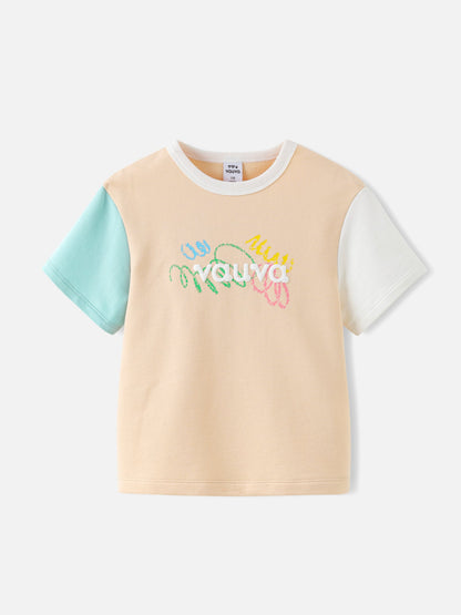 Kids Color Block Graphic Tee