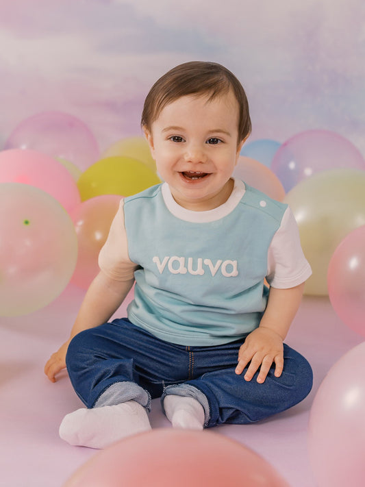 Baby's Color Block Logo Tee