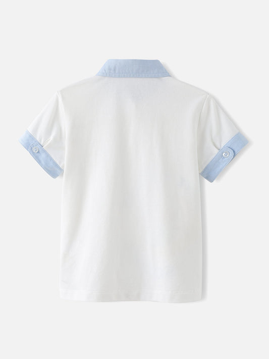 Boys Printed Polo Shirt