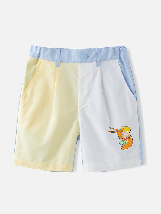 Boys Color Blocked Bermuda Shorts