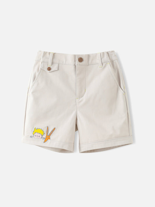 Boys Embroidery Bermuda Shorts