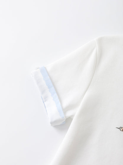 Boys Two Tone Print Tee