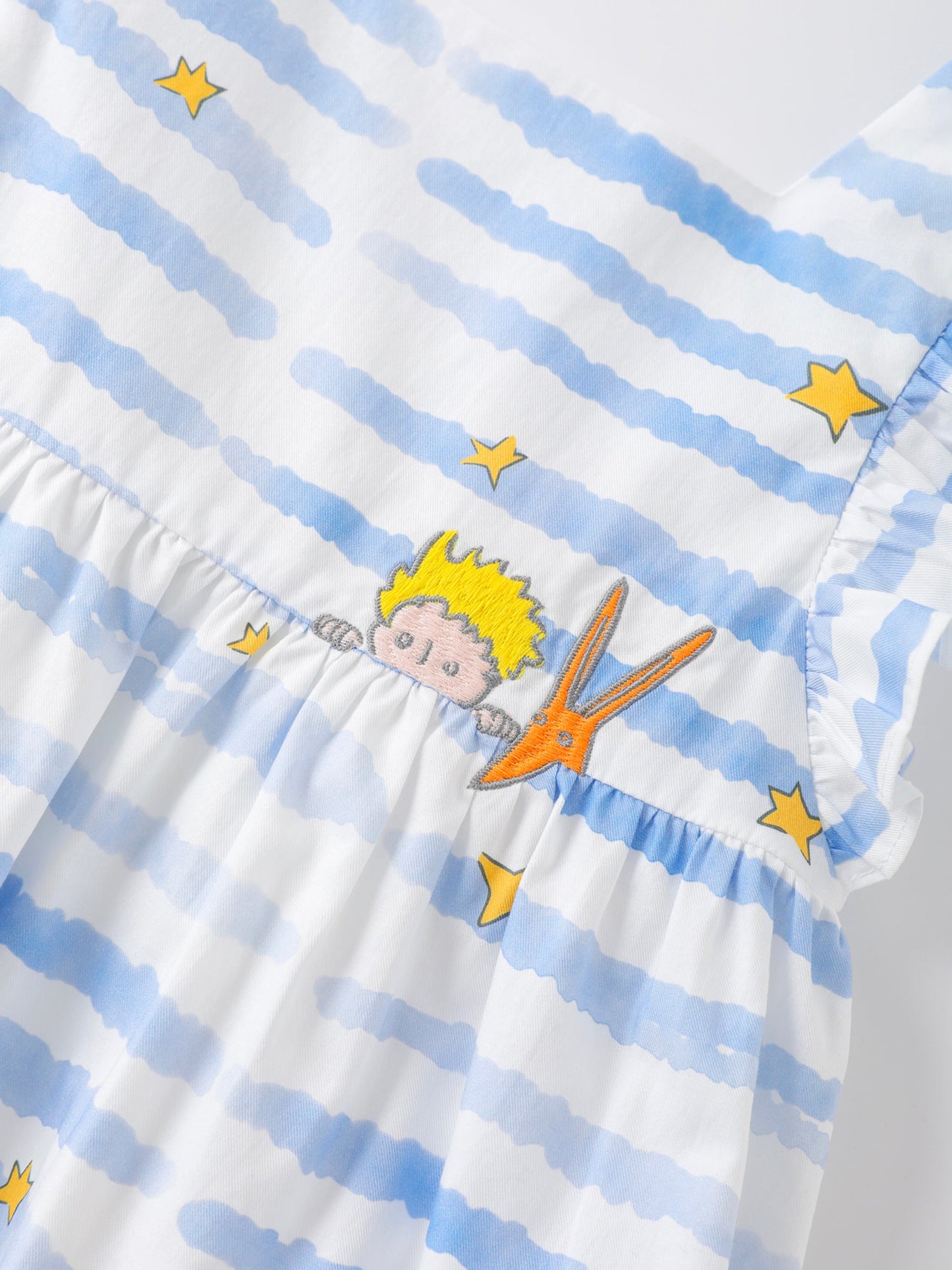 Girls Stripy Ruffle Dress