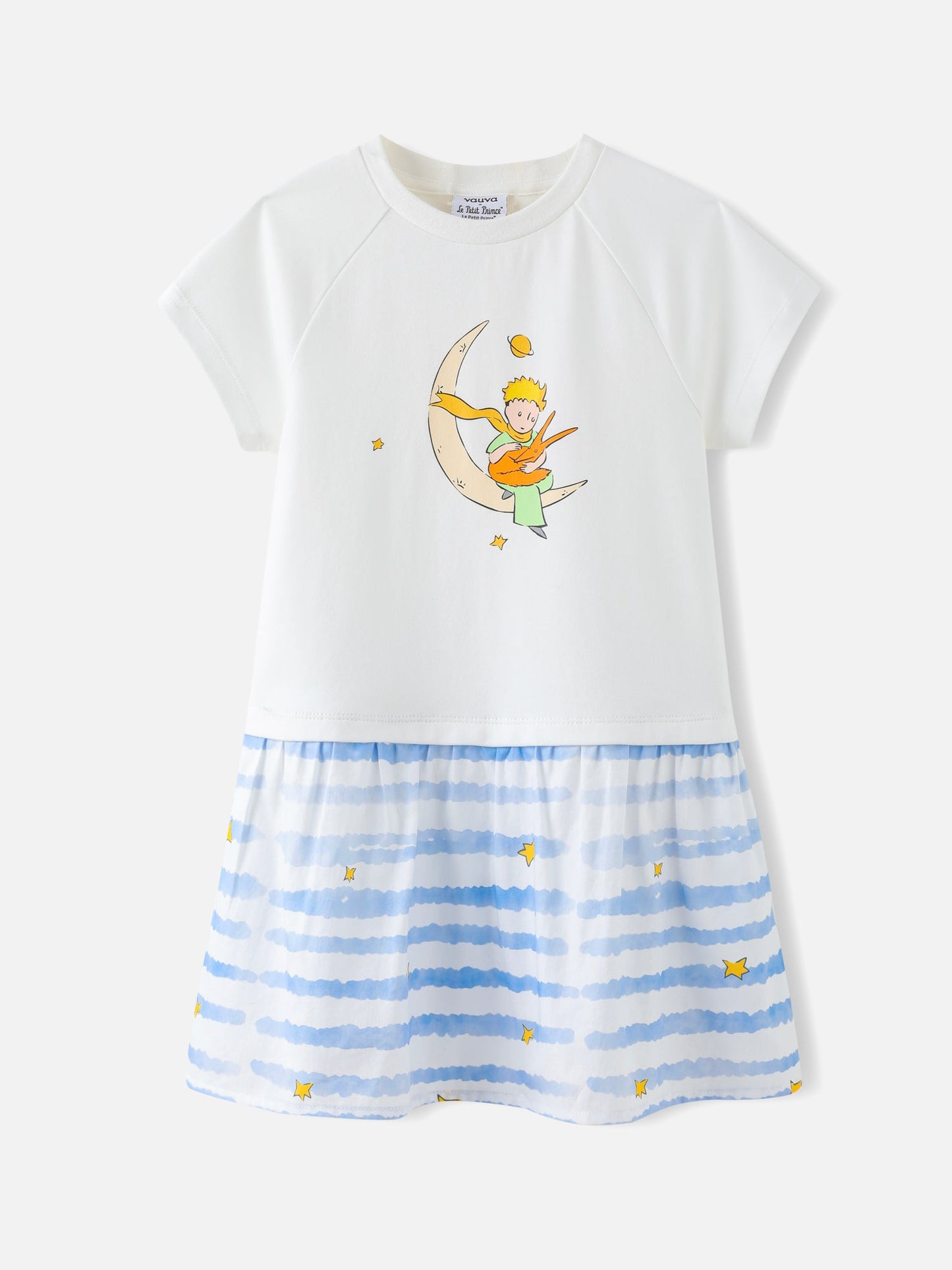 Girls Two Tone Print Dress