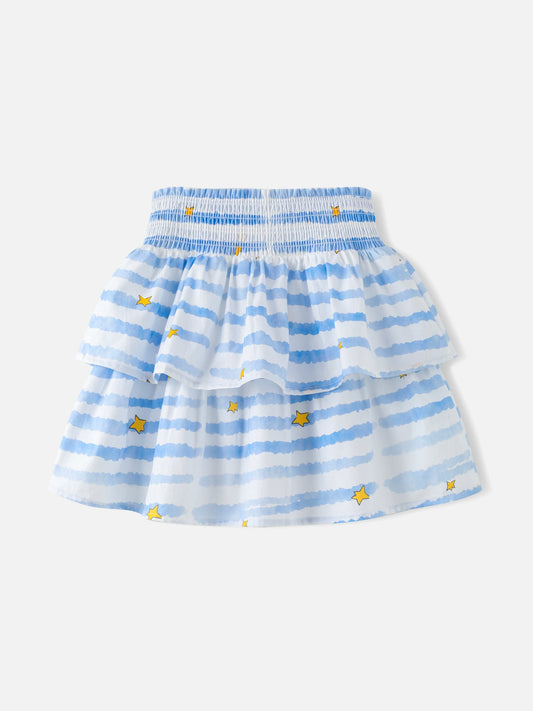 Girls Stripy Layered Skirt