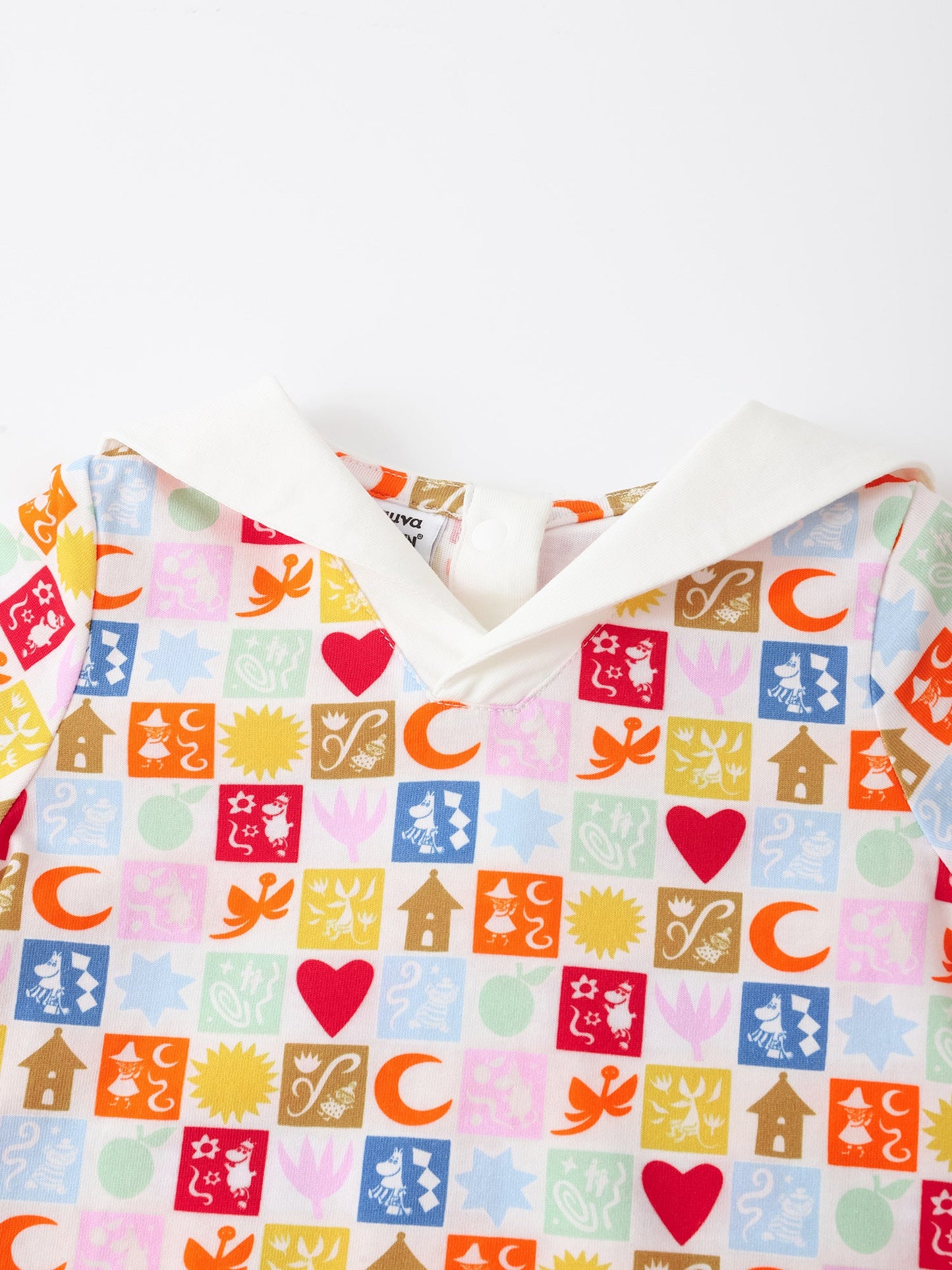 Moomin 80Th Anniversary Baby Sailor Collar Short Sleeve All-Over Print Romper