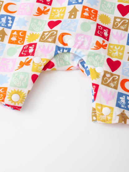 Moomin 80Th Anniversary Baby Sailor Collar Short Sleeve All-Over Print Romper