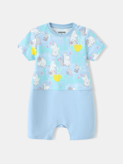 Baby Short Sleeve All-Over Print Romper