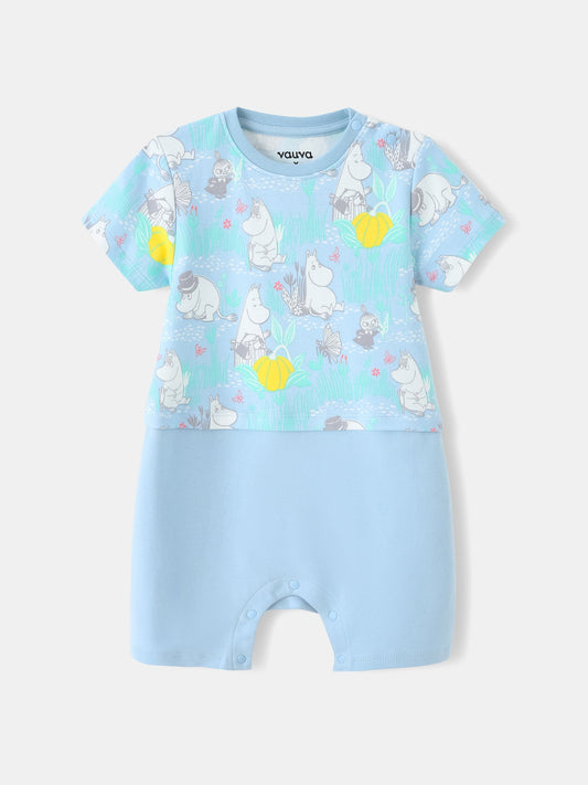 Baby Short Sleeve All-Over Print Romper