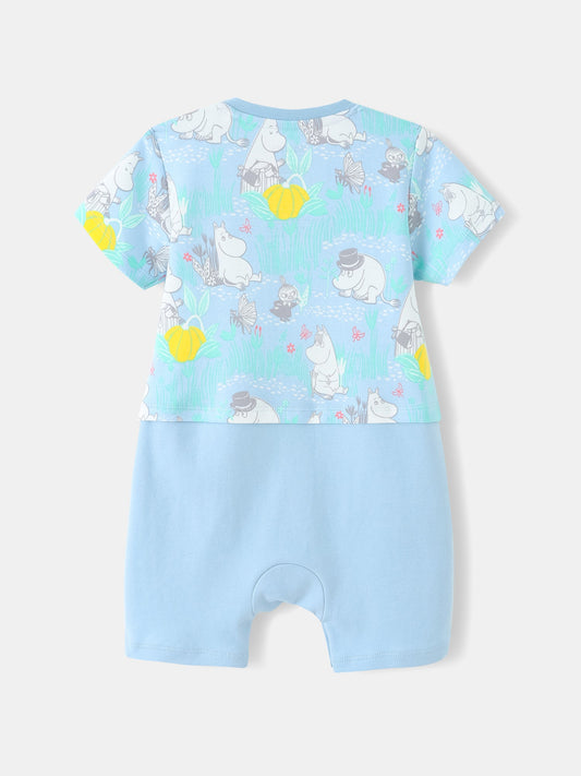 Baby Short Sleeve All-Over Print Romper