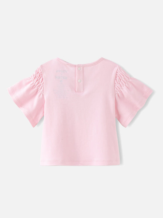 Baby Flutter‑Sleeve Graphic T‑Shirt