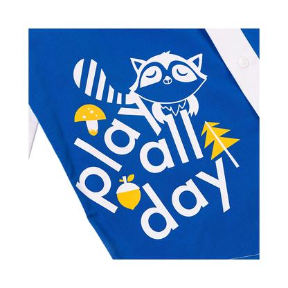 Boys Raccoon Play All Day Long Sleeves Shirt
