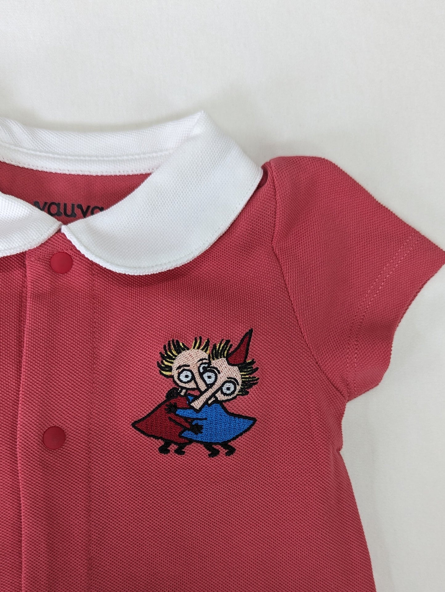 Baby Girl Thingumy & Bob Embroidered Short Sleeves Romper