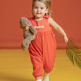 Vauva SS23 Safari - Baby Girls Cotton Sleeveless Romper-model image front