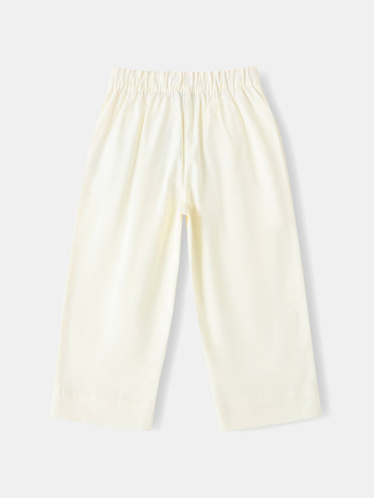 Kid Bunny Embroidery Barrel Pants