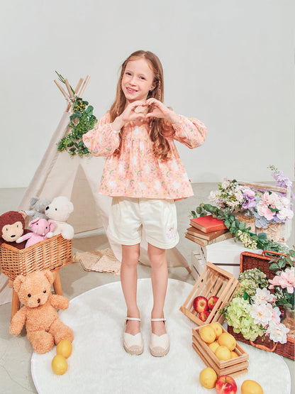Kid Bunny Embroidery Shorts