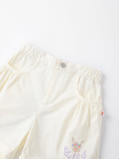 Kid Bunny Embroidery Shorts