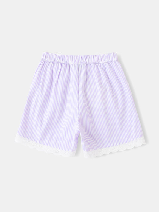 Kid Lace-Trimmed Shorts