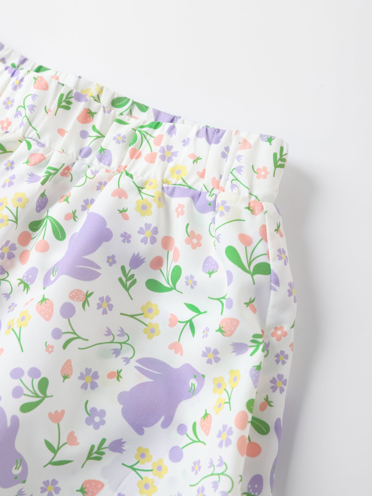 Kid All-Over Bunny Print Layered Shorts