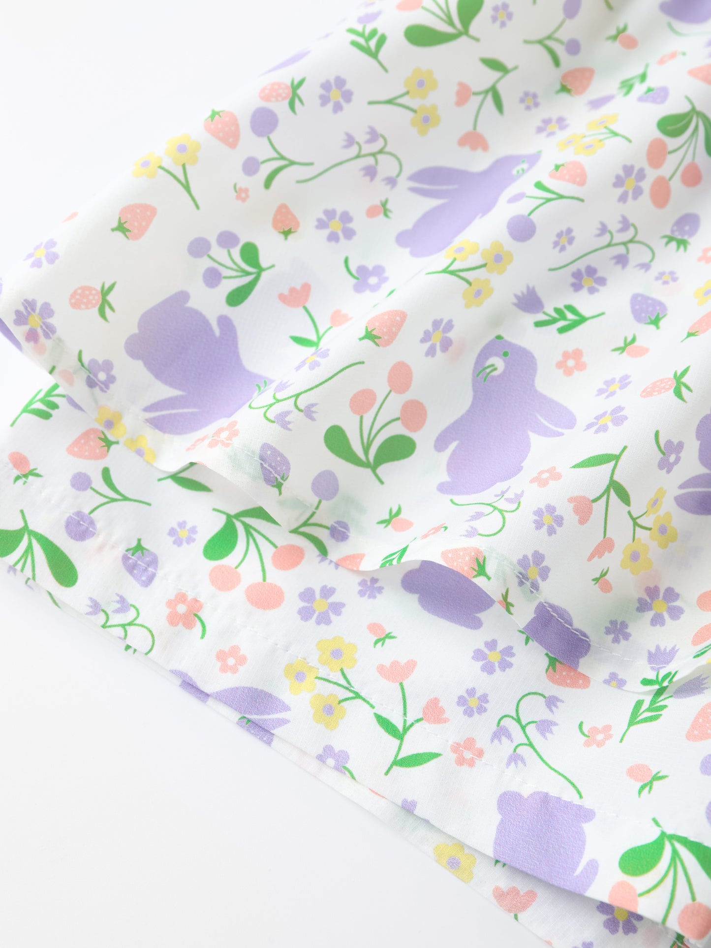 Kid All-Over Bunny Print Layered Shorts
