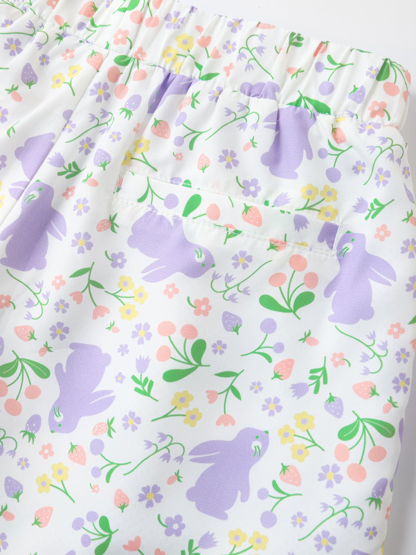 Kid All-Over Bunny Print Layered Shorts