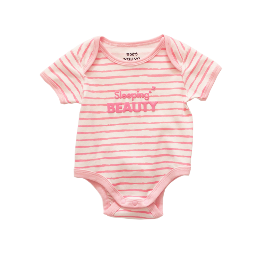 Baby Organic Cotton Romper Set - Little House City & Pink Stripes