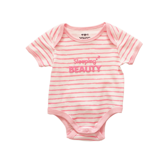 Baby Organic Cotton Romper Set - Little House City & Pink Stripes