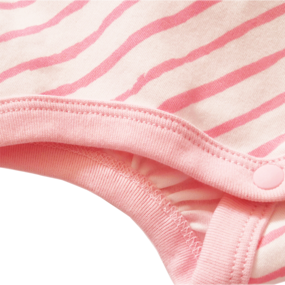 Baby Organic Cotton Romper Set - Little House City & Pink Stripes