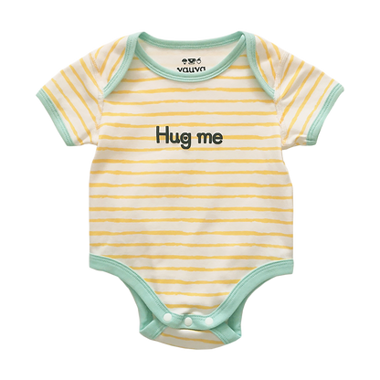 Baby Organic Cotton Romper Set - Little House City & Yellow Stripes