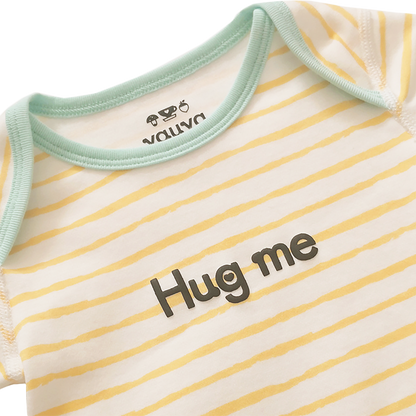 Baby Organic Cotton Romper Set - Little House City & Yellow Stripes