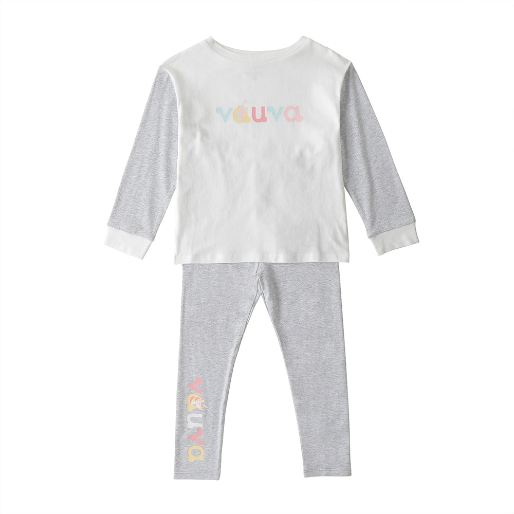 Girls Long Sleeves Unicorn Sleeping Wear Set