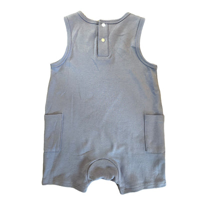 Baby Boys Crocodile Print Cotton Sleeve Romper
