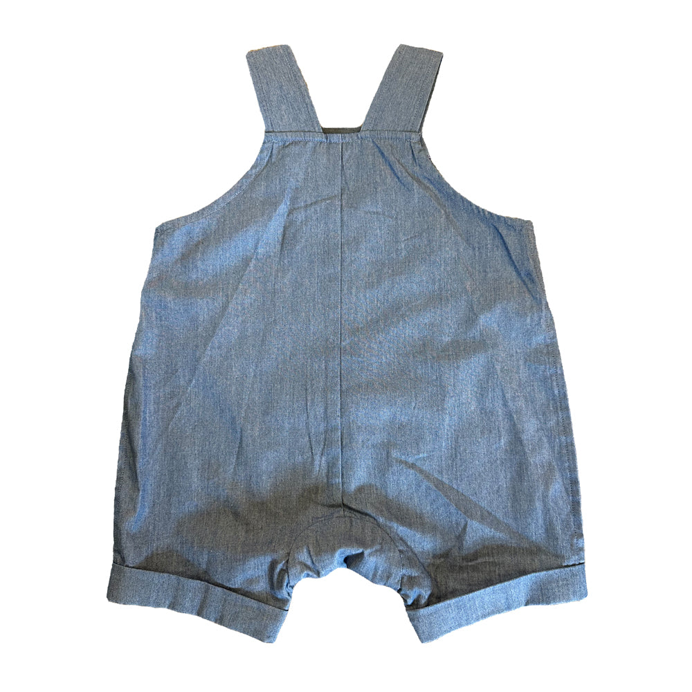 Vauva SS23野生動物園 - 男嬰獅子刺繡棉無袖連身褲