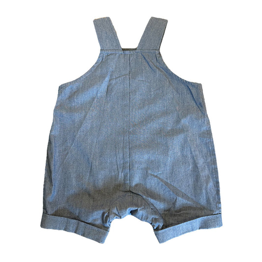 Vauva SS23野生動物園 - 男嬰獅子刺繡棉無袖連身褲