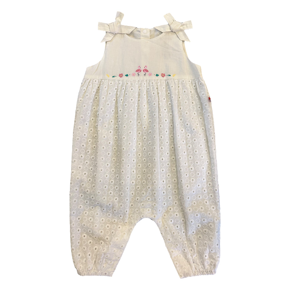 Vauva SS23 Safari - 女嬰動物印花棉質無袖連身衣