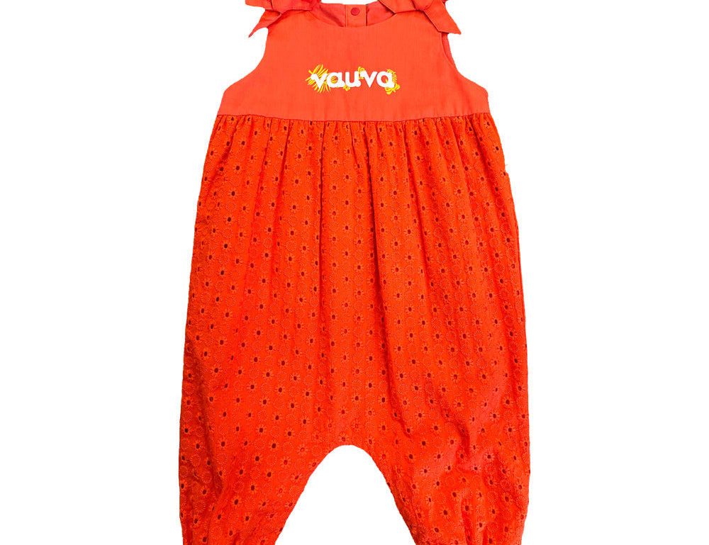 Vauva SS23 Safari - Baby Girls Cotton Sleeveless Romper-product image front