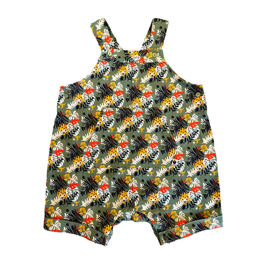 Vauva SS23 Safari-遍布印刷棉無袖的男嬰老虎
