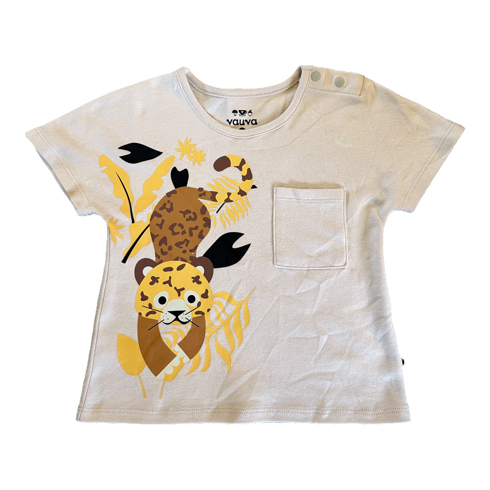 Vauva SS23 Safari-男嬰豹棉短褲袖袖口T卹