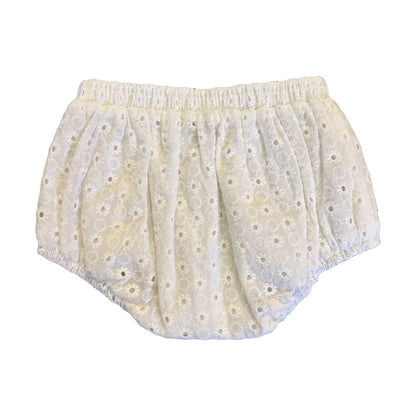 Vauva SS23 Safari-女嬰孔眼棉緊身衣（白色）
