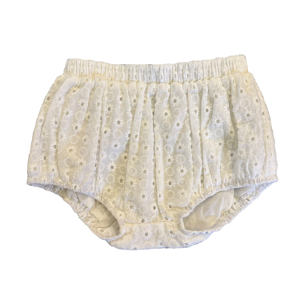 Vauva SS23 Safari-女嬰孔眼棉緊身衣（白色）