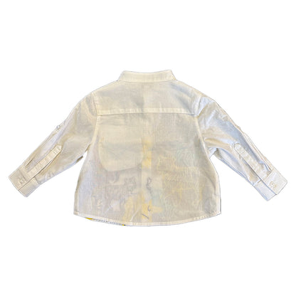 Boys Forest Print Cotton Long Sleeve Shirt