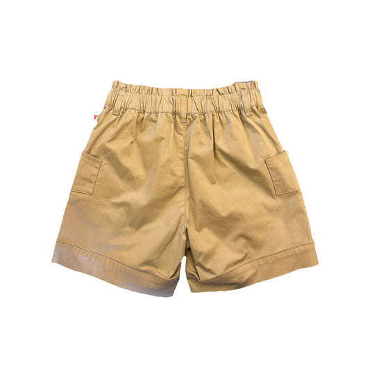 Vauva SS23 Safari-女孩Vauva徽標棉短褲（卡其布）
