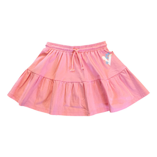 Girls Solid Cotton Skirt