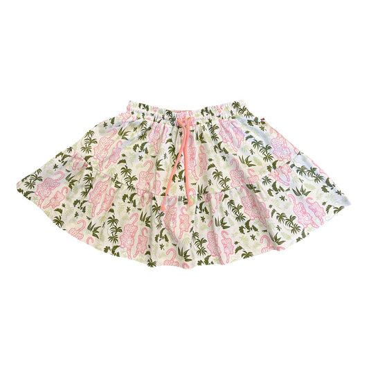 Girls Forest Print Cotton Skirt