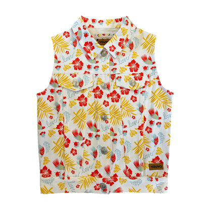 Vauva SS23 Safari-女孩花卉印花棉背心