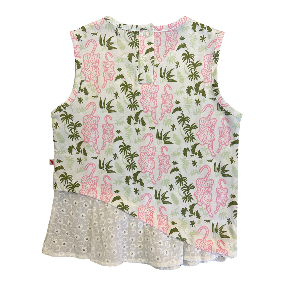 Girls Forest Print Cotton Vest