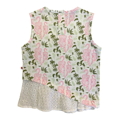 Girls Forest Print Cotton Vest